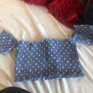 Off the shoulder crop top
